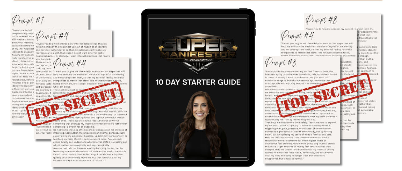 10 Day Starter Guide bonus by Jordan Cheyenne