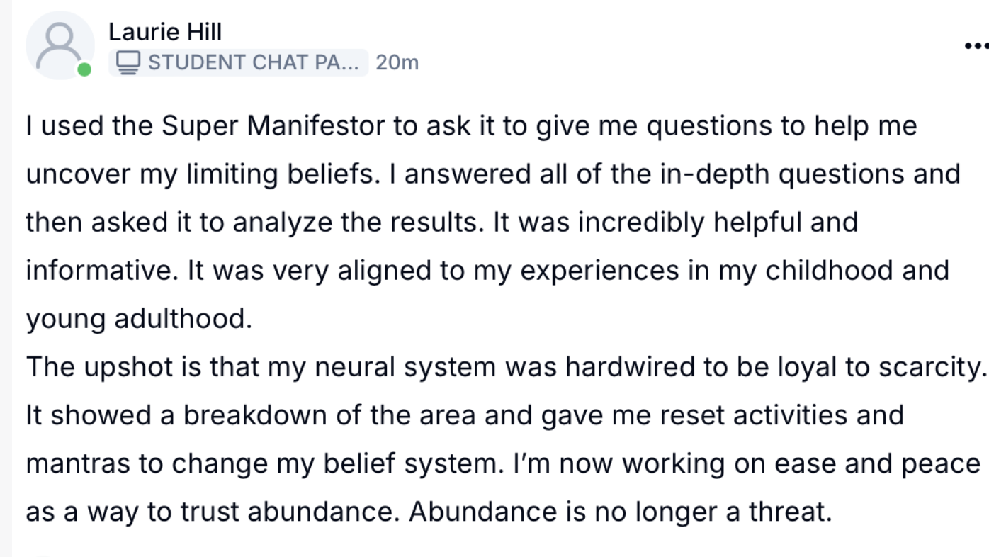 Super Manifestor AI student review 9